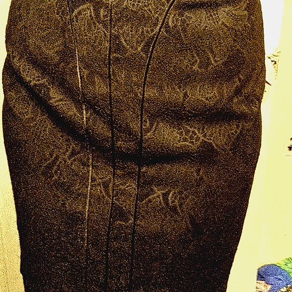 AQUA-Strapless-Dress-EUC- LACE BLACK, FLORAL PATTERN, SIZE:0 BACKZIP FORMAL-GOWN - Picture 3 of 8